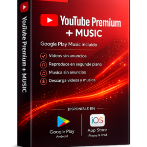YouTube Premium + YouTube Music de 1 año